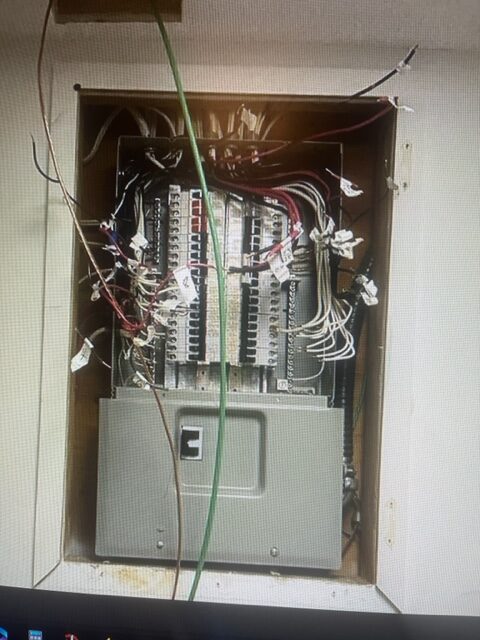 Removing Old Electrical Panel And Wiring Rotated
